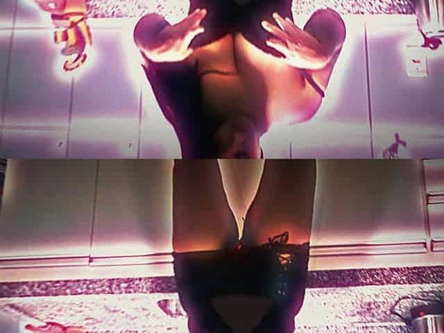 Kitchen Fetish: My Wife in Black Leather Asked for Cock and I Pounded to the Hilt!