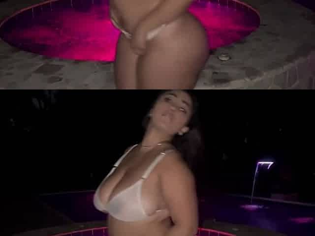 Banging in the jacuzzi! This guy likes my large boobs and my large butt