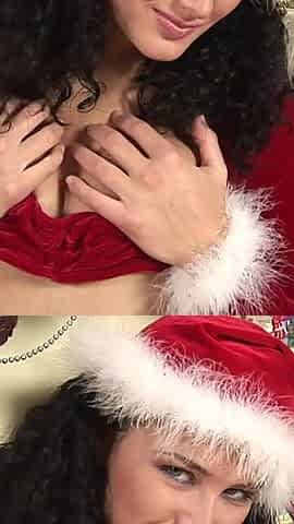 Christmas Nude Present From Cute Brunette Andy