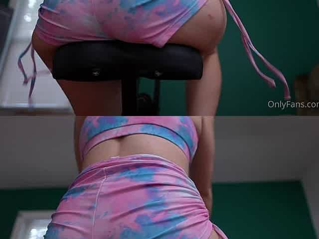 Ass Focused Naughty Exercise Bike Workout