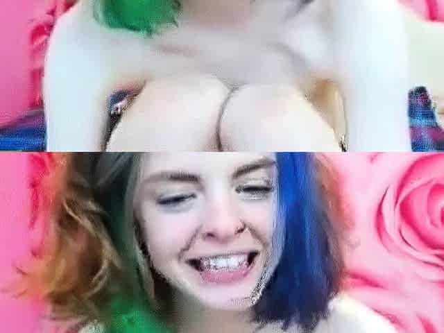 Emo 18-Year-Old With Tattoos Masturbates on Webcam