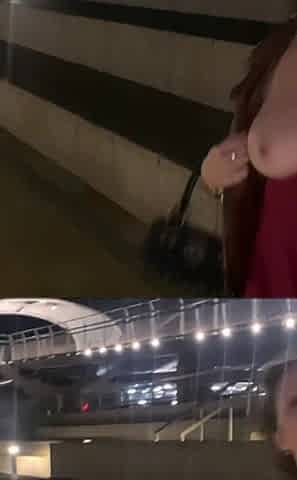 Showing My Boobs on the Street