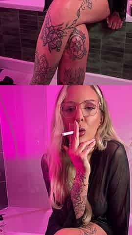 Goddess Gigi Smoking Dildo Blowjob