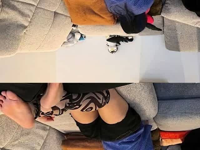 Hot Interracial Amateur Pov Toejob On My Couch With Young