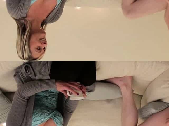Fullyclothed british milf deepthroating cock