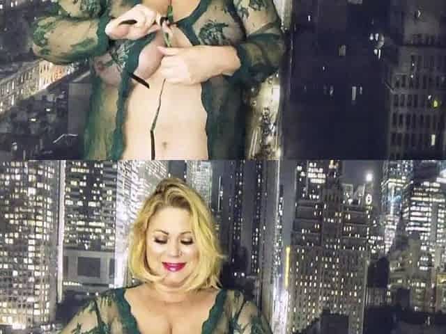 Chubby Blonde MILF Showing Her Big Boobs