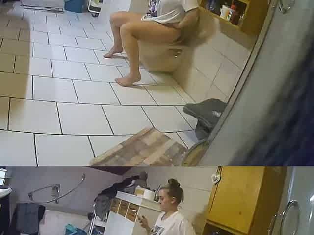 girlfriend Hidden bath shower
