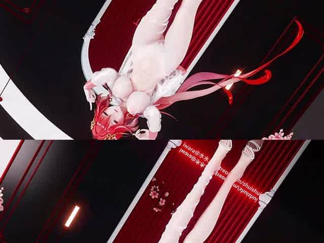 [mmd] Changli Queencard Erotic Opening One-piece Underwear Big Tits Shaking Pussy Exposed