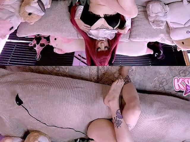 Marin cosplay succubus rizu foot fetish teaser