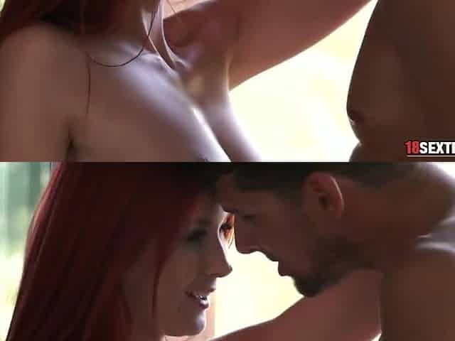 Redhead Teen 18+ With Big Tits Enjoying Anal Fucking