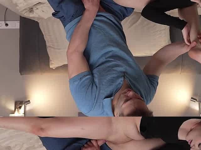 Hot brunette babe with nice ass gets her tight butthole stretched to the limit in multiple positions