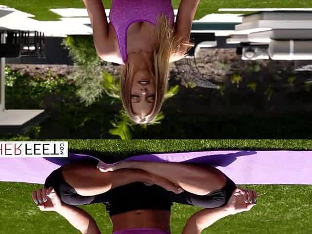 Britney Amber Encourages Creepy Man To Come And Play With Her Feet