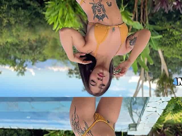 I love to bang outdoors! Pool day and wild sex.