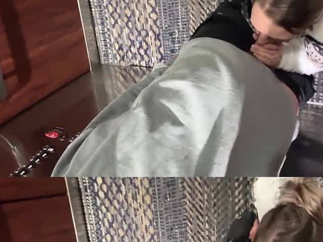 Doxy Wife Bent Over in Elevator VERY Risky