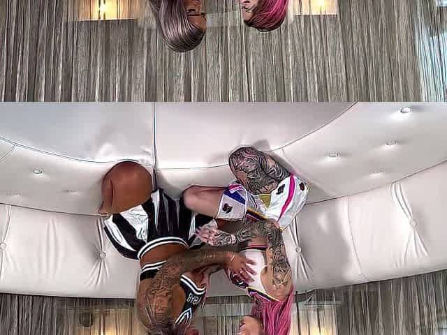 Charming Breasty Cheerleader Strumpets Let Me See 'em Screw