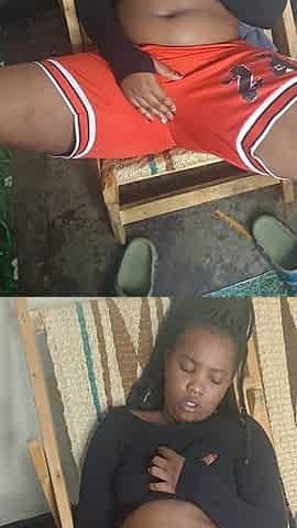 Solo Ebony Musterbate Her Perfect Pussy in Chuchroom