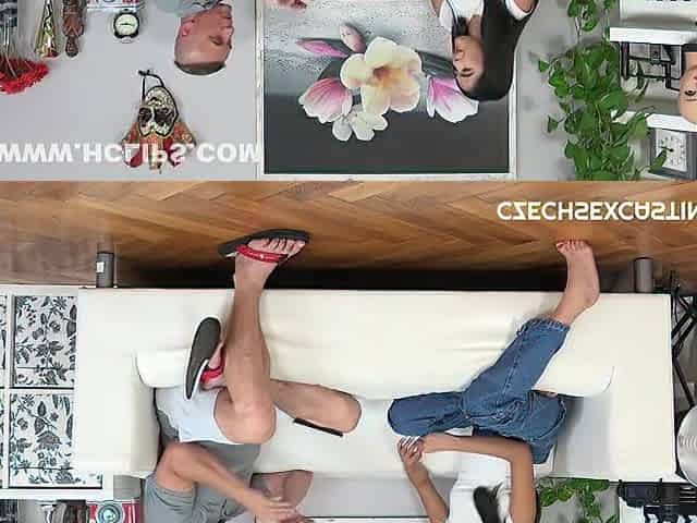 Sexy Latin Brunette Tries Her Luck With A Horny With Camera Man