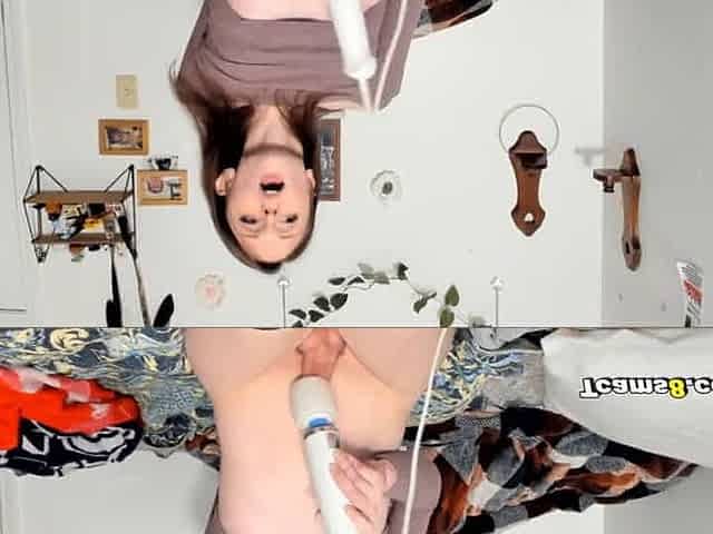 Tranny's Buzzing Cock and Slow Teasing Stroke