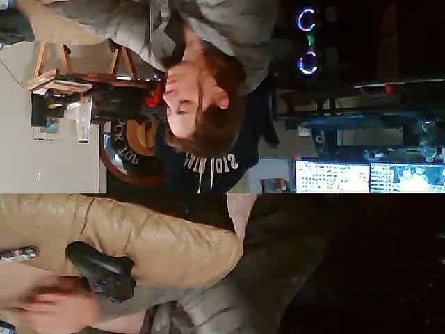 Heather Kane Milks in College Dorm wearing Gray Northface!