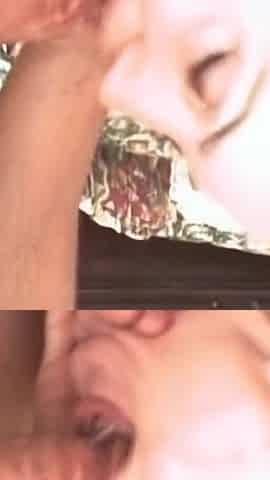 Cum Drenched Mature Slut Smiles Through Thick Facial Load