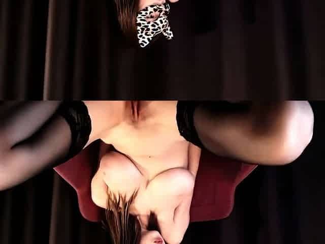 Hot Babe with big tits masturbates on cam
