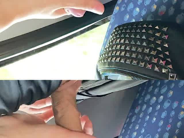 Hand Job On the Public Bus. That guy Comes likewise fast