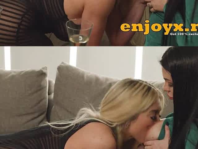 Carla and Sapphire, two wicked lesbian babes, play with fake lollipops and vags in XXX porn!