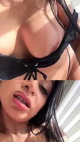 Brunette seductress working her big boobs and hot ass