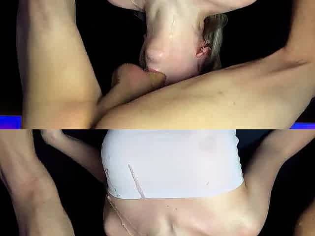 Explosion of cum in her Mouth after intense Drilling