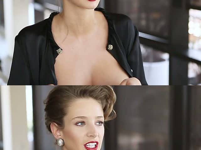 Smoldering Hot Solo Model Shows off Her Shaved Pussy