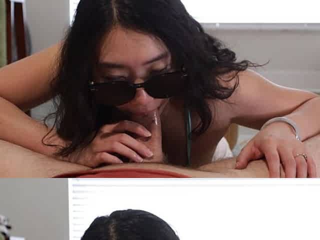 Asian Tinder Date Gives Blowjob in Bikini - Oral Creampie CIM Happy Ending