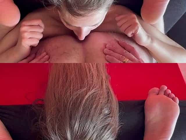 She Licking My Asshole and Getting Facial- Love It