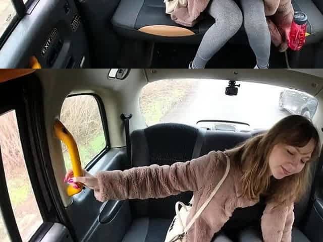 Sexy MILF wants some adventure in a taxi