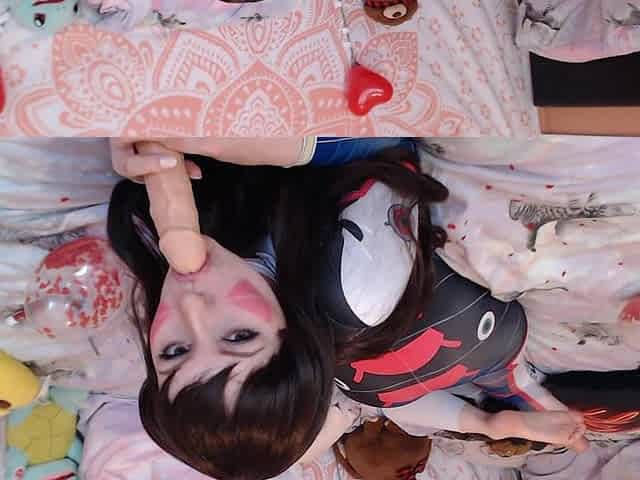 Dva First Facial And Ahegao Blowjob