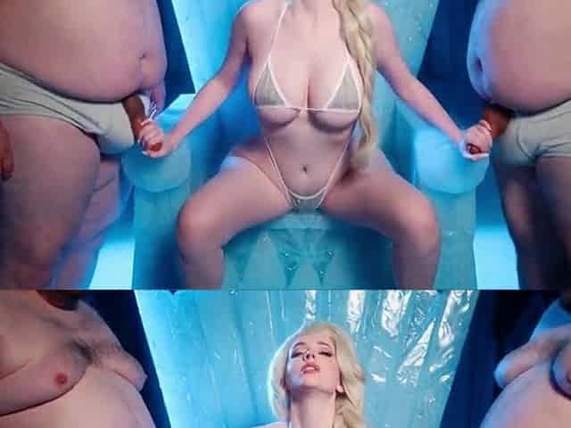 Ice Queen Tries Comedy... Ends Up Wanking & Sucking 2 Thick Jocks On Stage! Part 1