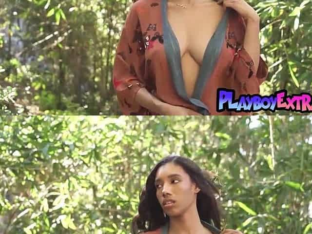 Charming large boobs black chick Brookliyn Wren makes her debut on Playboy