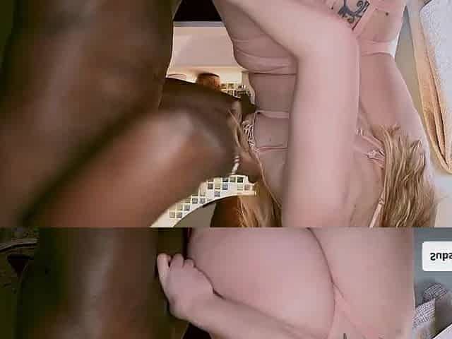 Blond with a large butt drilled by a ebony woman.