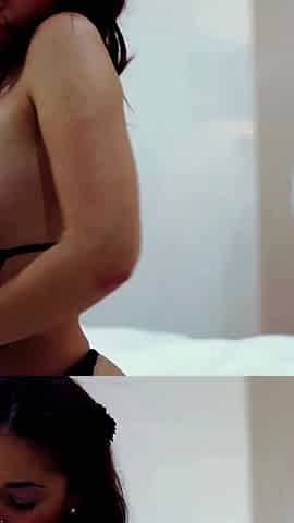 Horny Brunette with Big Breasts Gets Plowed and Takes a Facial