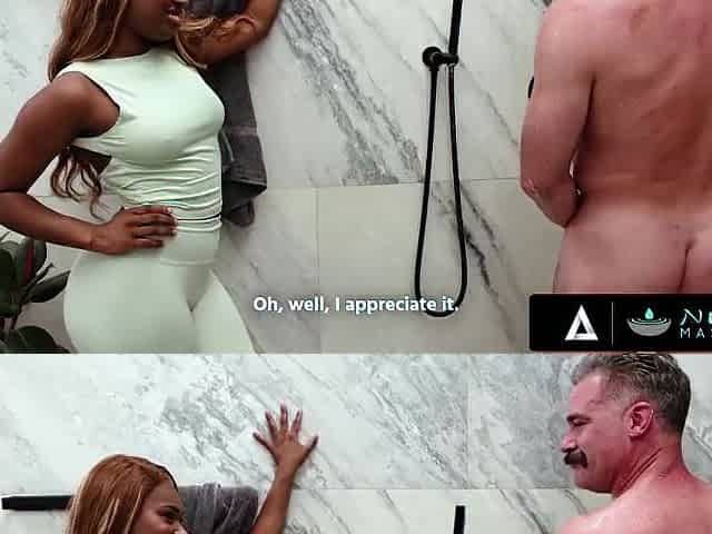Hawt Chick Seduces Contractor With Shower Assist
