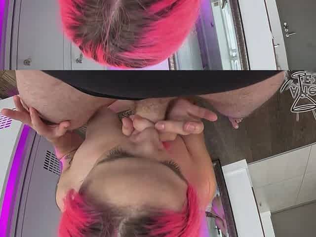 Hot Pink Hair Adelle Pov Deepthroat Blowjob Titjob Titty Cum She Finishes It Off
