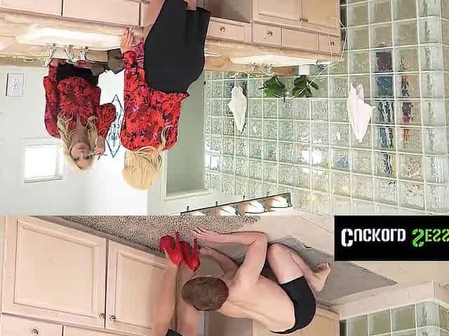 CUCKOLD SESSIONS - Brittany Andrews Owns Cuck Whilst Taking two Rods in Each Aperture