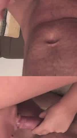 Big ass German chick gets sprayed on her big ass