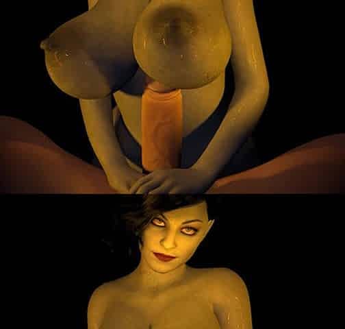 Alcina Dimitrescu Big Bouncing Boobjob Resident Evil Tits