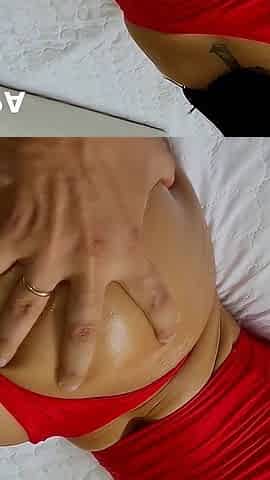 The Hot Slut Kept Teasing Me, Asked Me to Rub Oil on Her Body, Couldn't Oppose and Gave Me a Blowjob - POV