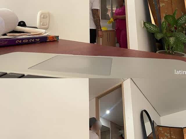 Maid with Huge Ass Cleans Apt Then Jerks Her Boss Part 1