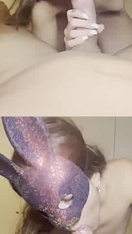 Masked Redhead Cowgirl Ride POV