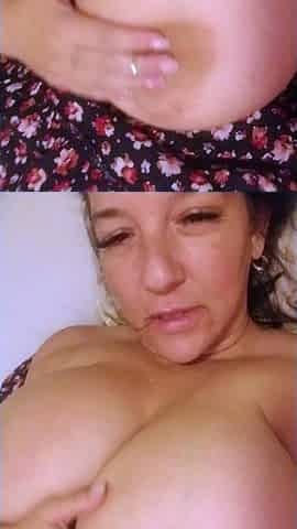 Chubby Brunette Big Boobs Dildo Masturbation