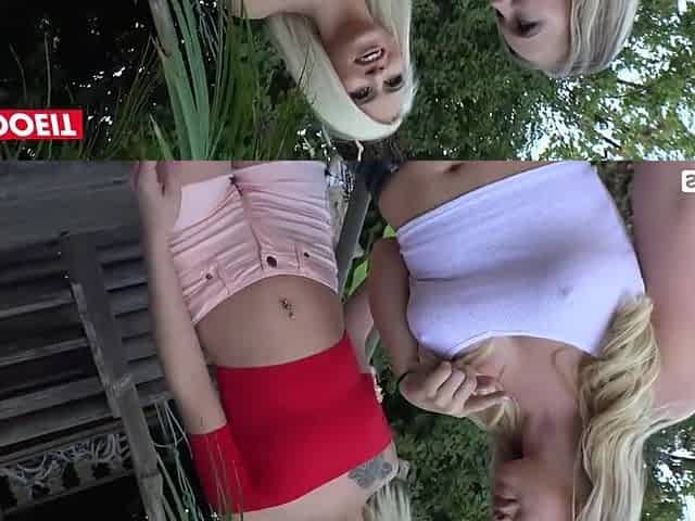Excited Teen Scammers Have a Hawt Pool 3some - #LETSDOEIT