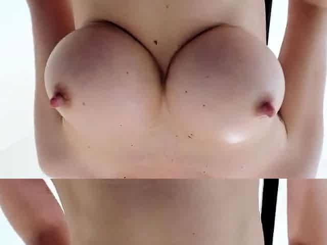 Big Natural Tits Close-Up, Hard Nipples on Cam