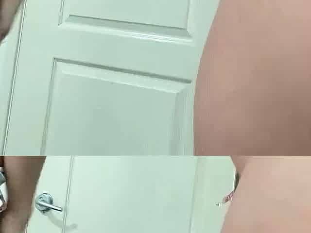Girl Big tits attempts on her smallest bikini,